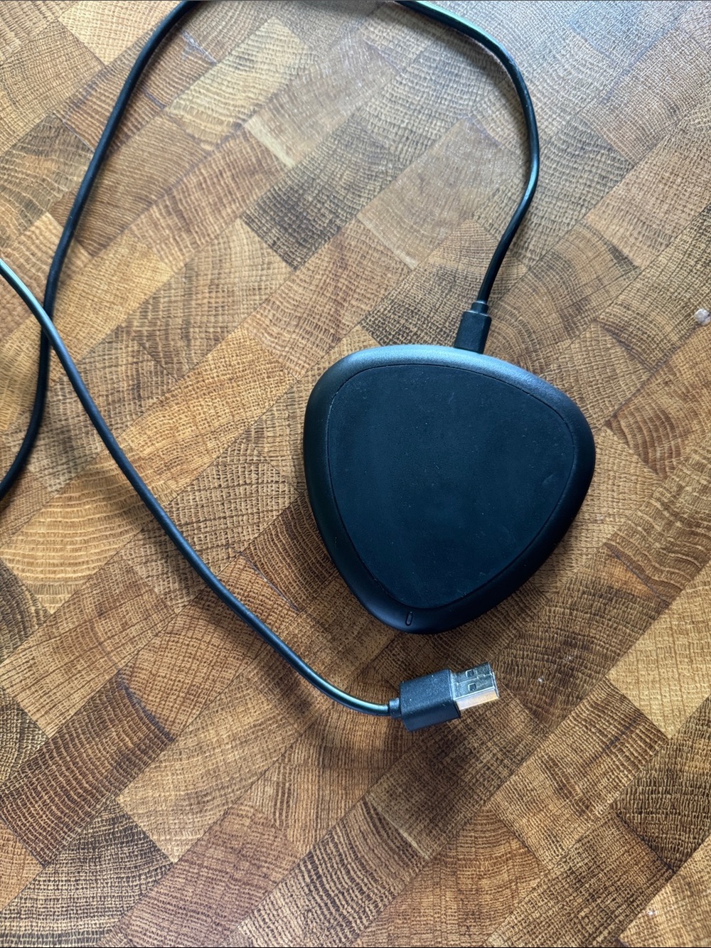 Black USB Charging Cable with Triangular Adapter